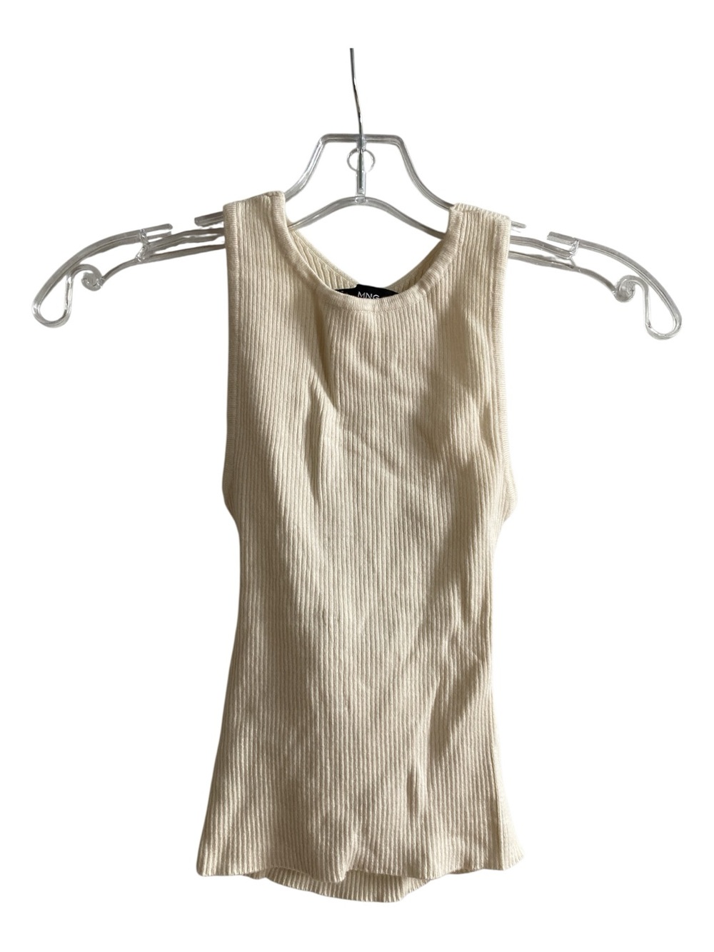 Mango Cream Ribbed Knit Tank